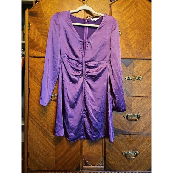 Gianni Bini Size Small Keyhole Shirred Waist Size Small Purple Dress NO... - Picture 1 of 10